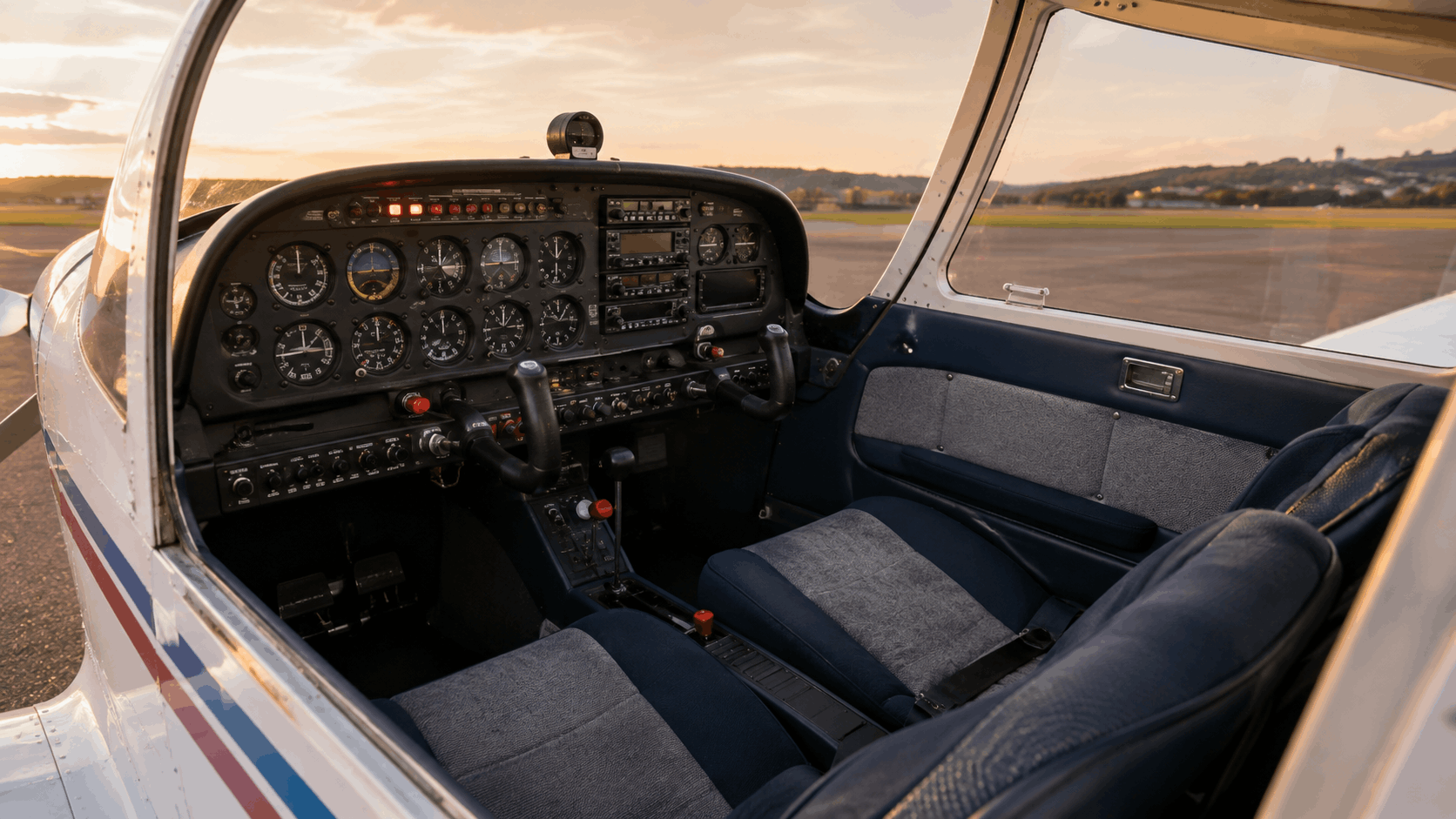Continental engine and propeller inspection on a Robin HR100-style touring aircraft