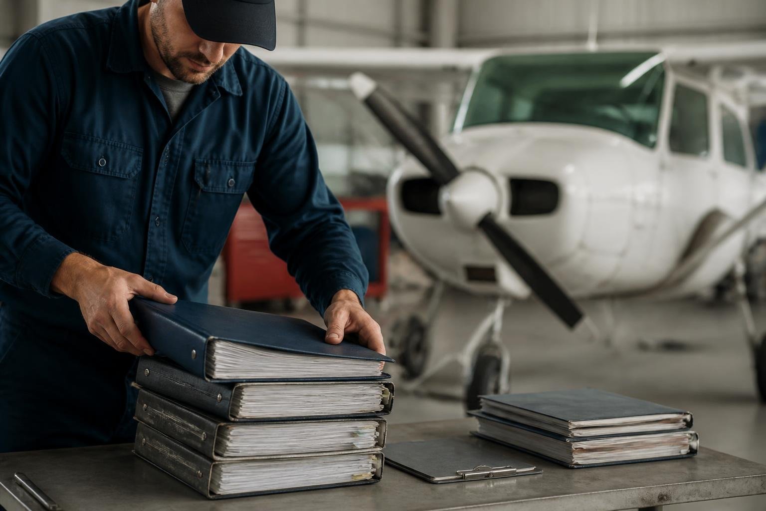 Aircraft technical records prepared for ownership transfer