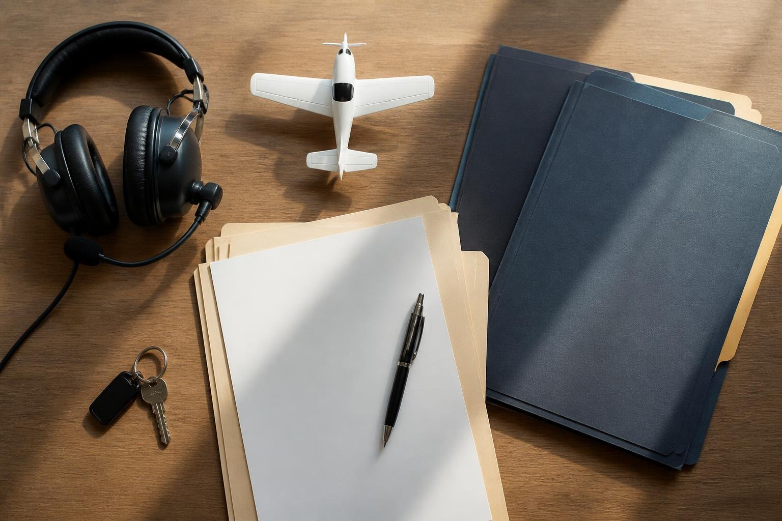 Organized aircraft closing materials for VAT and documentation checks