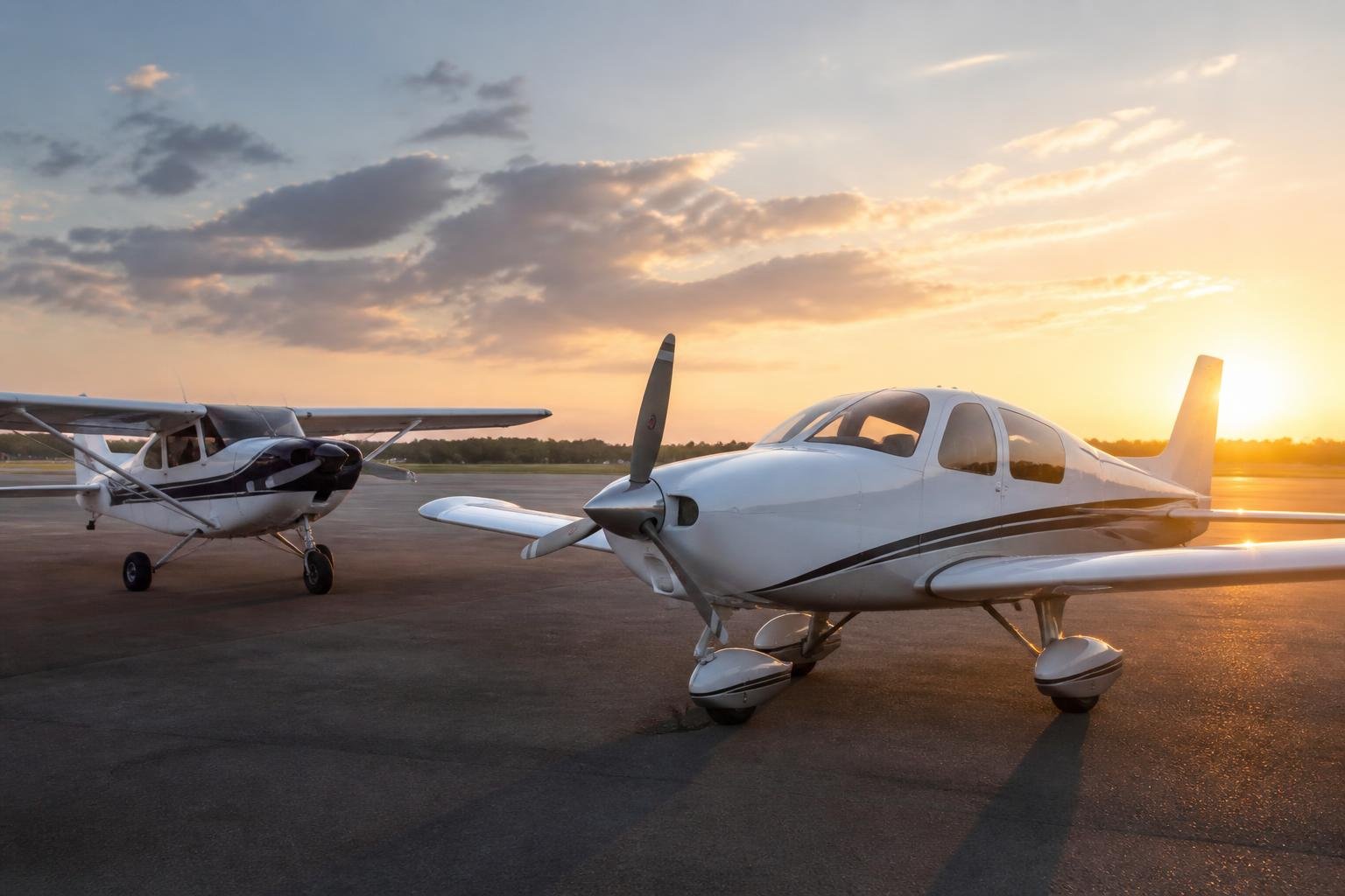Light aircraft illustrating different avionics needs for local and cross-country missions