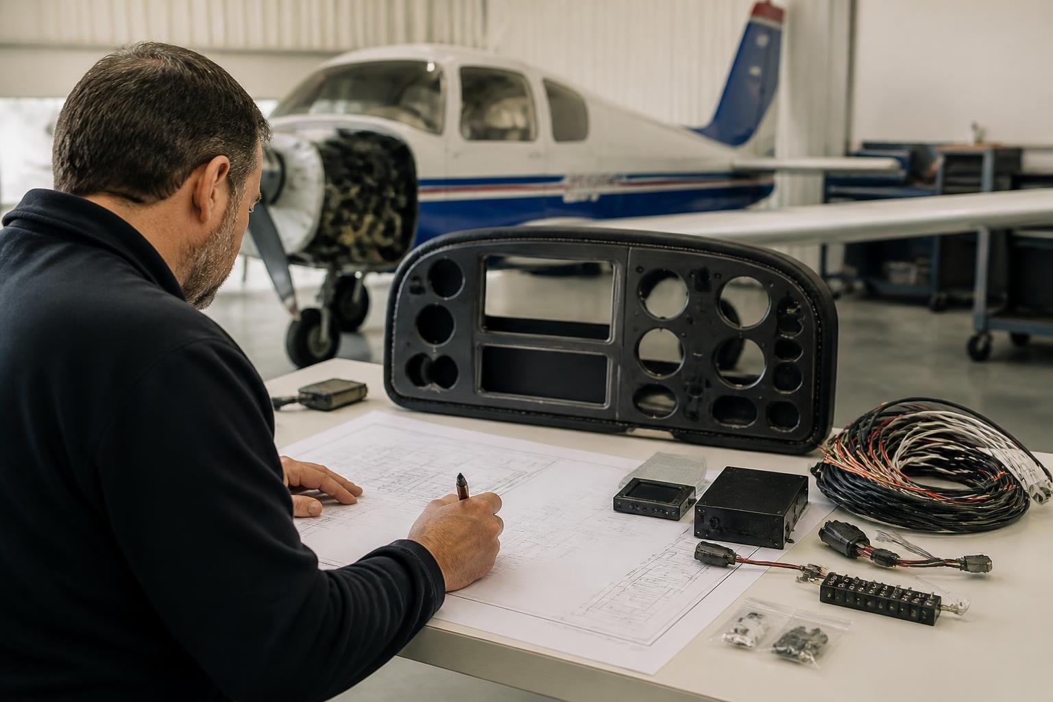 Avionics installer planning a cockpit modernization