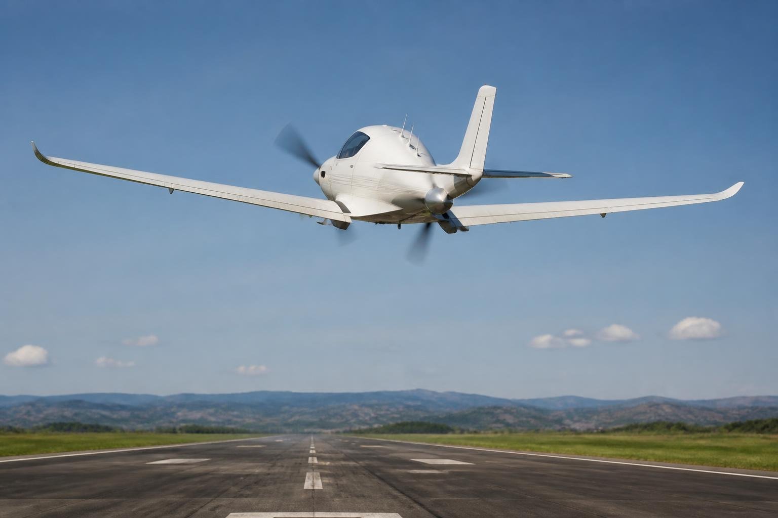 Centreline-thrust aircraft departing an airport