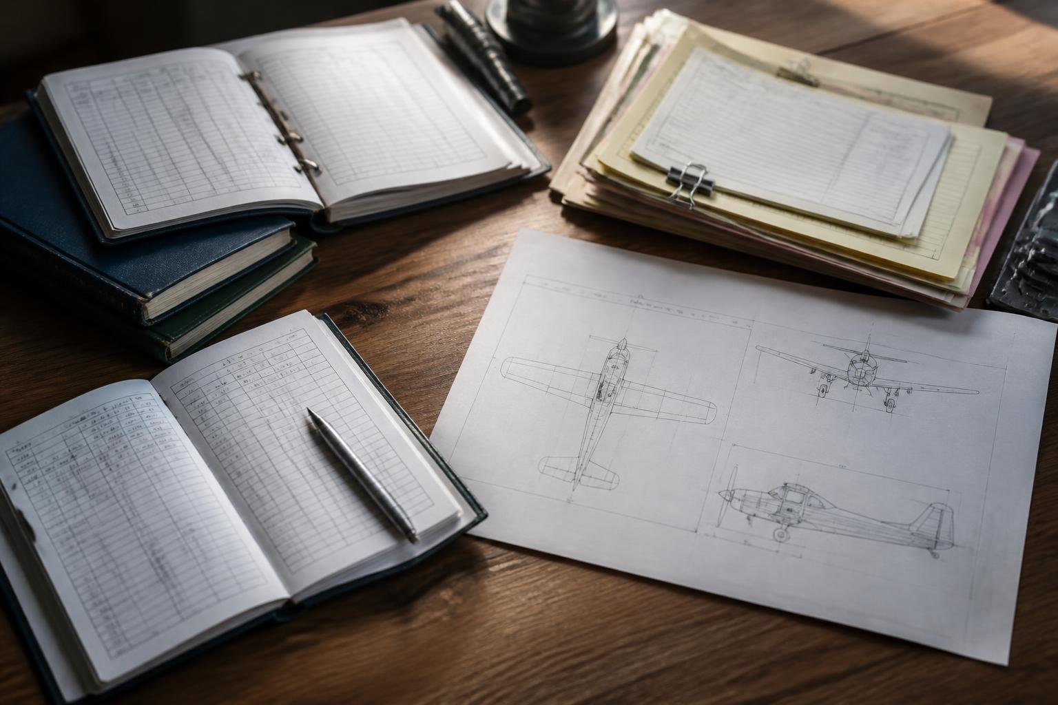 Organized aircraft logbooks and maintenance documentation