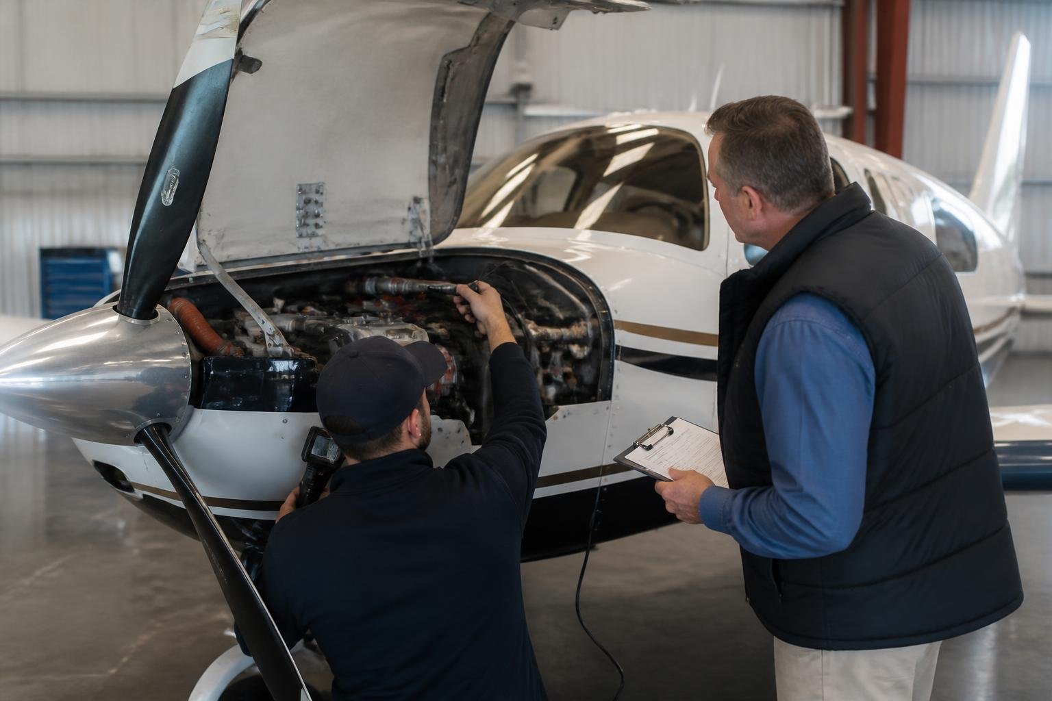 Pre-purchase inspection of a turbocharged piston aircraft
